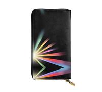 JKDGOJ Confidence shines Prints Women's leather long handheld wallet large capacity credit card zipper bag