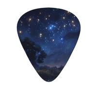 JKDGOJ Constellations in the stars Pattern Guitar plectrum 12 pieces with three thickness plectrum combinations suitable for bass and ukulele