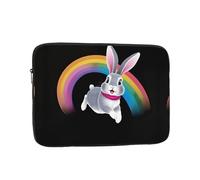 JKDGOJ Crossing The Rainbow Picture Shockproof Portable Laptop Sleeve Bag 10 inch for Men Women Business Travel, Office Daily Use