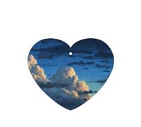 JKDGOJ Crying dark clouds Pattern 6-piece Heart Shape car air freshener with hanging type car accessories