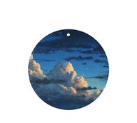 JKDGOJ Crying dark clouds Pattern 6-piece Round Shape car air freshener with hanging type car accessories