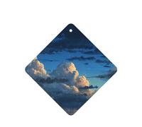 JKDGOJ Crying dark clouds Pattern 6-piece Square car air freshener with hanging type car accessories