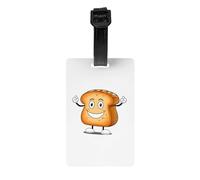 JKDGOJ Dancing Bread Slices Pattern Luggage Tags and Travel Bag Tags are Suitable for Both Men and Women to Prevent Luggage