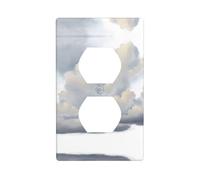 JKDGOJ Dark clouds Prints Dual socket wall panel household power cover durable for decorative sockets and switches