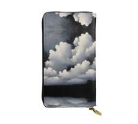 JKDGOJ Dark clouds Prints Women's leather long handheld wallet large capacity credit card zipper bag