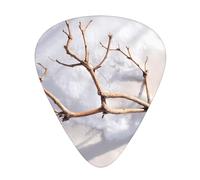 JKDGOJ Dead branches on the snow Pattern Guitar plectrum 12 pieces with three thickness plectrum combinations suitable for bass and ukulele