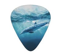 JKDGOJ Dolphin diving Pattern Guitar plectrum 12 pieces with three thickness plectrum combinations suitable for bass and ukulele