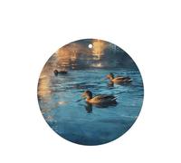 JKDGOJ Ducks on the lake Pattern 6-piece Round Shape car air freshener with hanging type car accessories