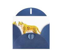 JKDGOJ Elegant Original Cheetah Pattern Greeting Card For Christmas, Birthdays, And Special Occasions