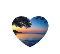 JKDGOJ Evening Sunset on the Beach Pattern 6-piece Heart Shape car air freshener with hanging type car accessories