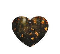 JKDGOJ Falling leaves in the rain Pattern 6-piece Heart Shape car air freshener with hanging type car accessories