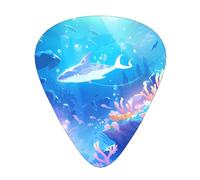 JKDGOJ Fantastic undersea adventure Pattern Guitar plectrum 12 pieces with three thickness plectrum combinations suitable for bass and ukulele