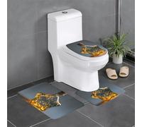 JKDGOJ Fireflies in The Stars Picture 3 Piece Bathroom Rugs Set - Non-Slip Bath Rug Set - Easy to Clean and Maintain - Moisture Blocking and Durable