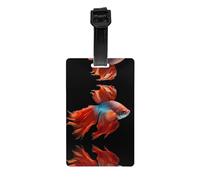 JKDGOJ Fish with a sad Heart Pattern Luggage Tags and Travel Bag Tags are Suitable for Both Men and Women to Prevent Luggage