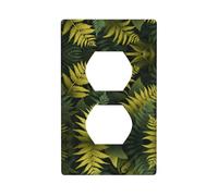 JKDGOJ Flourishing ferns Prints Dual socket wall panel household power cover durable for decorative sockets and switches