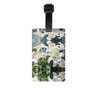 JKDGOJ Flowering Lilies Pattern Luggage Tags and Travel Bag Tags are Suitable for Both Men and Women to Prevent Luggage
