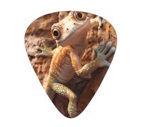 JKDGOJ Gecko rock climbing Pattern Guitar plectrum 12 pieces with three thickness plectrum combinations suitable for bass and ukulele