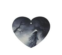 JKDGOJ Ghost by the dead tree Pattern 6-piece Heart Shape car air freshener with hanging type car accessories