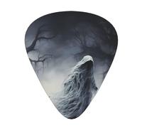 JKDGOJ Ghost by the dead tree Pattern Guitar plectrum 12 pieces with three thickness plectrum combinations suitable for bass and ukulele