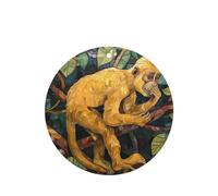 JKDGOJ Golden Monkey Climbs Vine Pattern 6-piece Round Shape car air freshener with hanging type car accessories