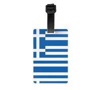 JKDGOJ Greek Flag Pattern Luggage Tags and Travel Bag Tags are Suitable for Both Men and Women to Prevent Luggage