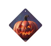 JKDGOJ Halloween pumpkin Pattern 6-piece Square car air freshener with hanging type car accessories
