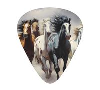 JKDGOJ Horses in a tornado Pattern Guitar plectrum 12 pieces with three thickness plectrum combinations suitable for bass and ukulele