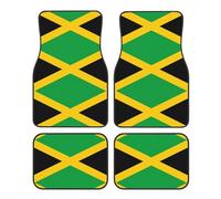 JKDGOJ Jamaica Flag Prints Car Floor mats with Anti Slip Front and Rear are Suitable for Cars, Trucks and SUV