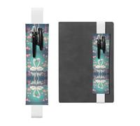 JKDGOJ Leather Pen Holder Bookmark The swan in love Picture for Hardcover Journals, Diaries, Planners - Adjustable Strap Band Pouch, White, One Size