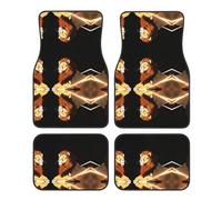 JKDGOJ Lion Raising his Head Prints Car Floor mats with Anti Slip Front and Rear are Suitable for Cars, Trucks and SUV