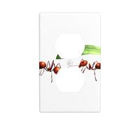 JKDGOJ Little ants hiding from the rain Prints Dual socket wall panel household power cover durable for decorative sockets and switches