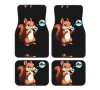 JKDGOJ Little Squirrel Playing with Bubbles Prints Car Floor mats with Anti Slip Front and Rear are Suitable for Cars, Trucks and SUV