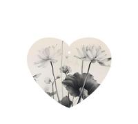 JKDGOJ Lotus dragonfly ink painting Pattern 6-piece Heart Shape car air freshener with hanging type car accessories