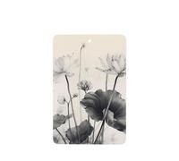 JKDGOJ Lotus dragonfly ink painting Pattern 6-piece Rectangle car air freshener with hanging type car accessories