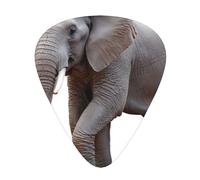 JKDGOJ Majestic elephant Pattern Guitar plectrum 12 pieces with three thickness plectrum combinations suitable for bass and ukulele