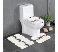 JKDGOJ Mighty Eagle Picture 3 Piece Bathroom Rugs Set - Non-Slip Bath Rug Set - Easy to Clean and Maintain - Moisture Blocking and Durable