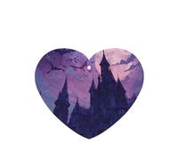 JKDGOJ Moonlight Bat Castle Pattern 6-piece Heart Shape car air freshener with hanging type car accessories