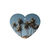 JKDGOJ Palm trees by the sea Pattern 6-piece Heart Shape car air freshener with hanging type car accessories