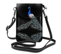 JKDGOJ Peacock Spreads Its Tail Prints Crossbody bag, mobile phone bag, women's small wallet, a practical gift suitable for going out, exercising, and shopping