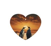 JKDGOJ Penguin looking at the sky Pattern 6-piece Heart Shape car air freshener with hanging type car accessories