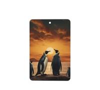 JKDGOJ Penguin looking at the sky Pattern 6-piece Rectangle car air freshener with hanging type car accessories