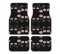 JKDGOJ Pink Daisy Prints Car Floor mats with Anti Slip Front and Rear are Suitable for Cars, Trucks and SUV
