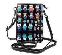 JKDGOJ Pixel Bear Riot Prints Crossbody bag, mobile phone bag, women's small wallet, a practical gift suitable for going out, exercising, and shopping