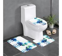 JKDGOJ Pixel Griffin Picture 3 Piece Bathroom Rugs Set - Non-Slip Bath Rug Set - Easy to Clean and Maintain - Moisture Blocking and Durable