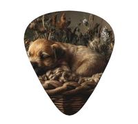 JKDGOJ puppy in a cradle Pattern Guitar plectrum 12 pieces with three thickness plectrum combinations suitable for bass and ukulele