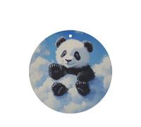 JKDGOJ Red panda on the cloud Pattern 6-piece Round Shape car air freshener with hanging type car accessories