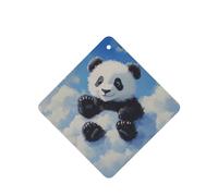 JKDGOJ Red panda on the cloud Pattern 6-piece Square car air freshener with hanging type car accessories