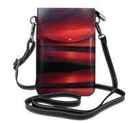 JKDGOJ Red Sunset At Dusk Prints Crossbody bag, mobile phone bag, women's small wallet, a practical gift suitable for going out, exercising, and shopping