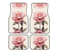 JKDGOJ Roses Illustration Prints Car Floor mats with Anti Slip Front and Rear are Suitable for Cars, Trucks and SUV