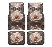 JKDGOJ Roses in The Net Prints Car Floor mats with Anti Slip Front and Rear are Suitable for Cars, Trucks and SUV